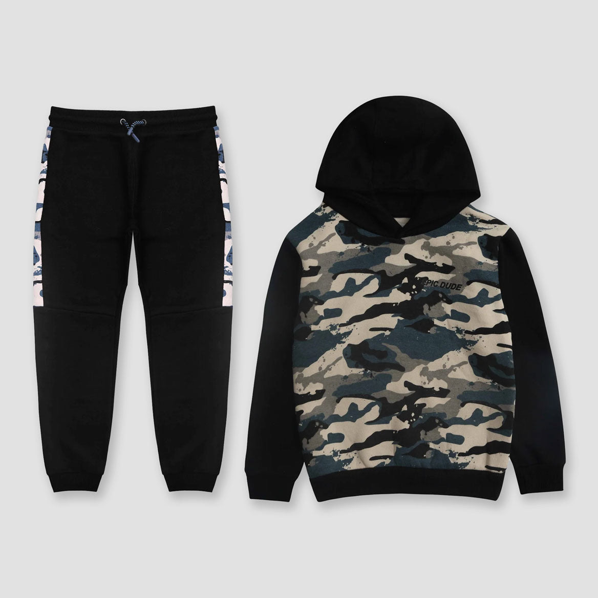 Black & Blue Camouflage Tracksuit