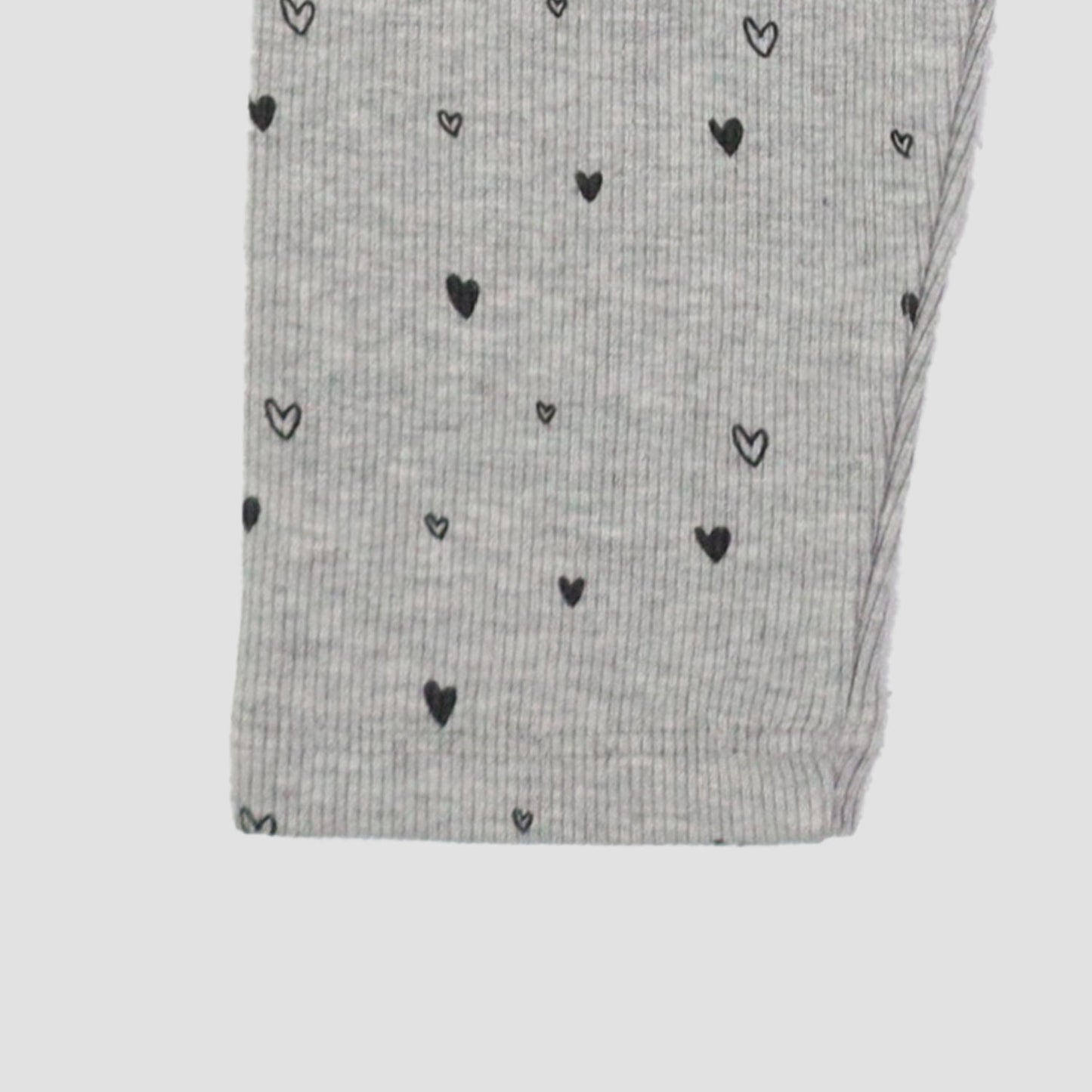 ZR Grey Thermal Legging Hearts Print