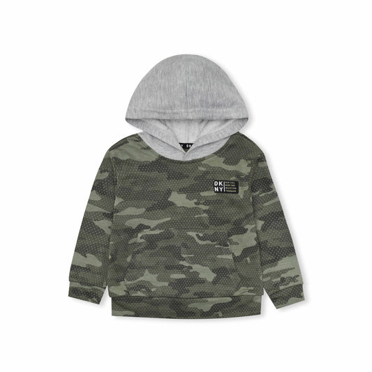 Grey Green Camouflage Hoodie