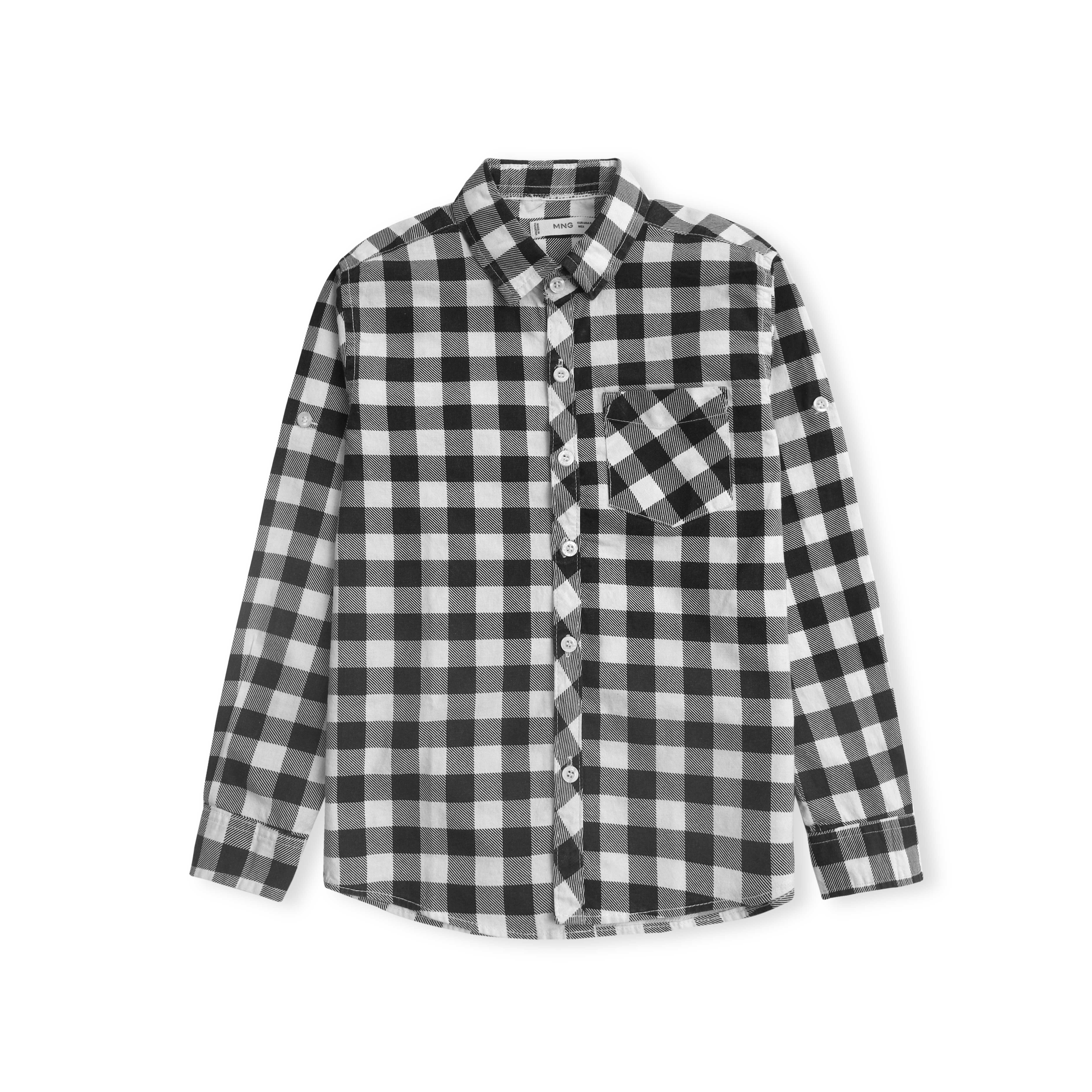 MNG Black and White  Check shirt