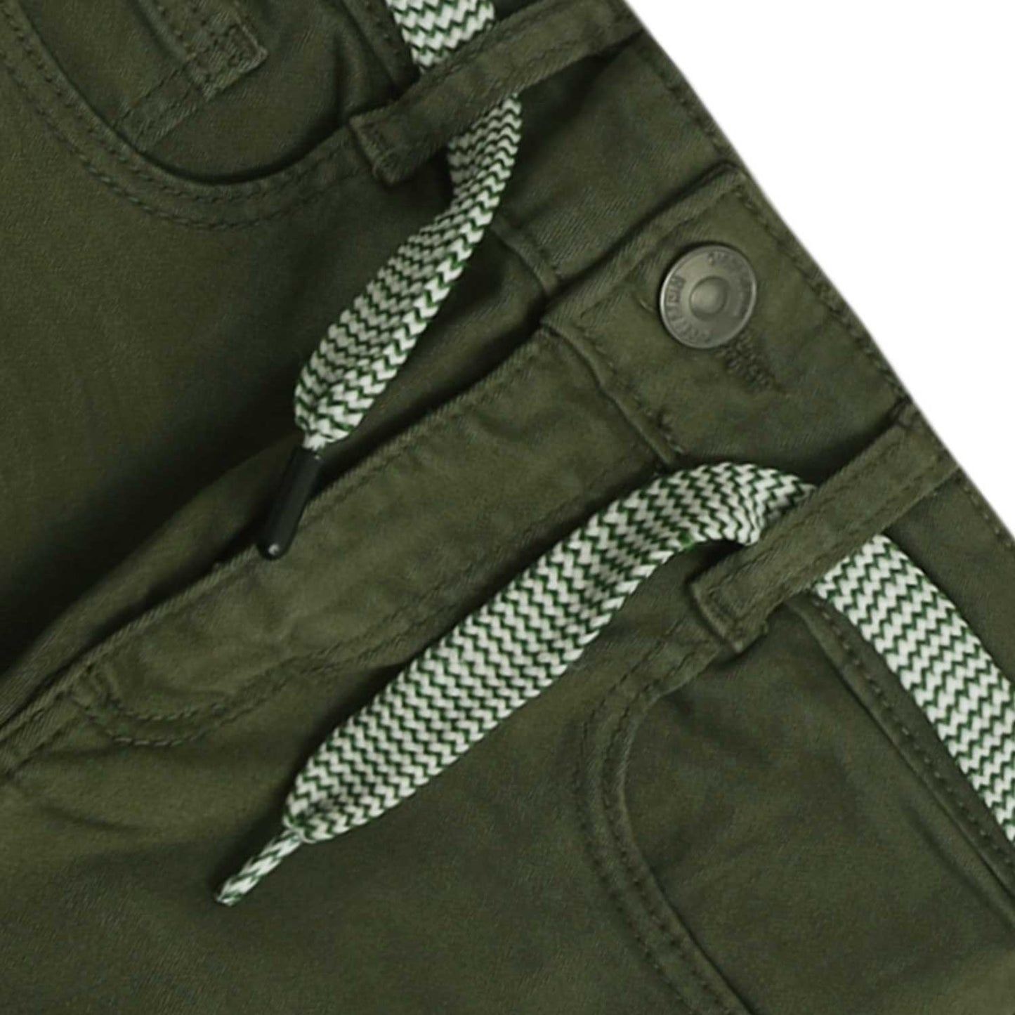 Seaweed Green Cotton Stretchable Pants