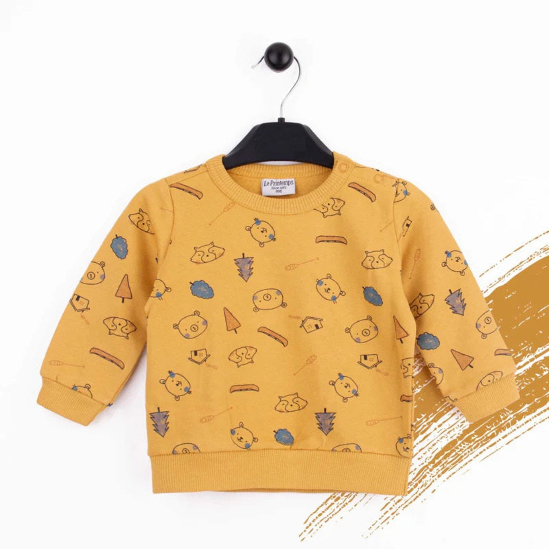 Animal Print Mustard SwearShirt