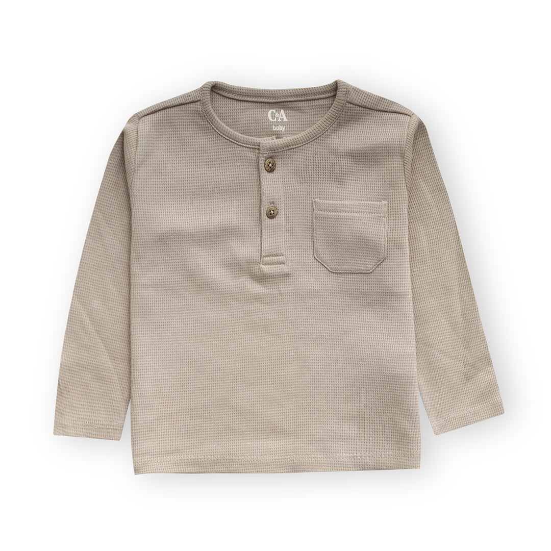 C&A Beige Thermal T-Shirt