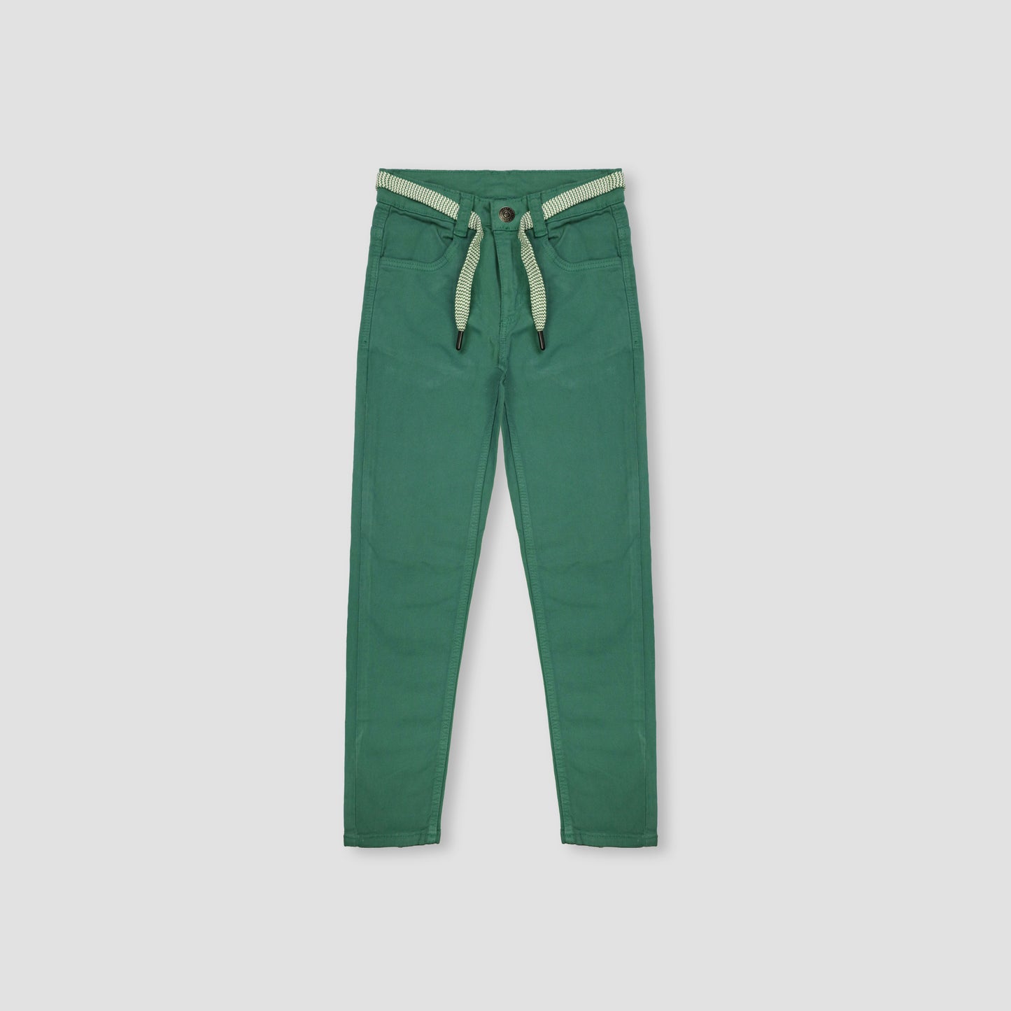 Green Cotton Stretchable Pants